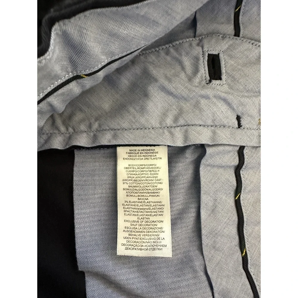 Polo Ralph Lauren  Navy Blue Stretch Classic Fit Chino Shorts Pockets